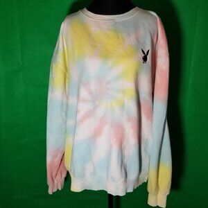 Playboy x Missguided Multi Color Tie-Dye Jogger Set Loungewear Size Small Y2K